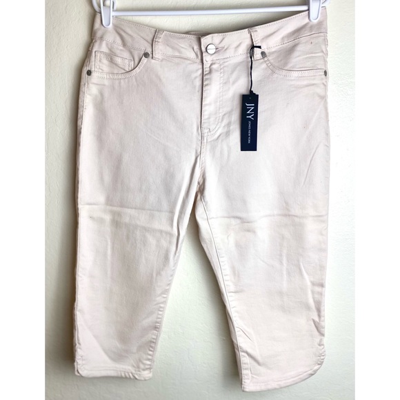 NWT Jones New York Ivory Cropped Pants - Picture 1 of 2